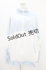 ACDC RAG / ドットネコジャージジャケット  ホワイト×パステルブルー H-25-09-24-1045-PU-JA-KB-ZH