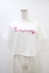 Shirley Temple / ロゴプリント半袖カットソー S オフ H-25-09-24-1046-ET-TO-KB-ZH