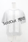 【SALE】Jane Marple / フロントレースカーディガン  グレー H-25-09-24-1049-JM-TO-KB-ZT383