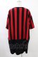 画像2: HELL CAT PUNKS / ストライプ切り替えBIG Tシャツ F 黒×赤 H-25-09-24-1056-PU-TO-KB-ZH (2)