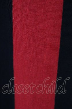 画像3: HELL CAT PUNKS / ストライプ切り替えBIG Tシャツ F 黒×赤 H-25-09-24-1056-PU-TO-KB-ZH