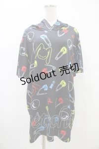 NieR Clothing / 半袖プルパーカー F 黒 H-25-09-24-1057-PU-TO-KB-ZT1104J