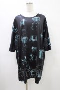 NieR Clothing / プリント半袖CUTSEW F 黒 H-25-09-24-1058-PU-TO-KB-ZH