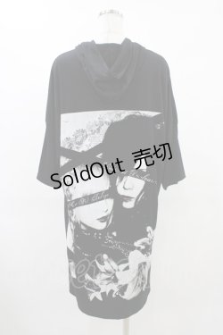 画像2: 【SALE】SEX POT ReVeNGe / プリント半袖ロングZIPパーカー  黒 H-25-09-24-1061-SP-TO-KB-ZT495