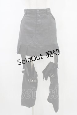 画像1: h.ANARCHY / レッグカバー付スカート  黒 H-25-09-24-1022-HN-SK-KB-ZH