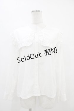 画像1: merry jenny / フリルセーラーブラウス  白 H-25-09-24-1023-LO-BL-KB-ZH