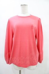 Jane Marple / Monogram embroidery pullover  ピンク H-25-09-24-1030-JM-TO-KB-ZH