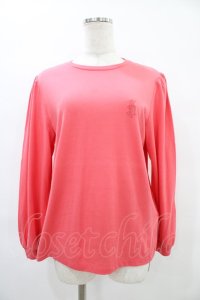 Jane Marple / Monogram embroidery pullover  ピンク H-25-09-24-1030-JM-TO-KB-ZH