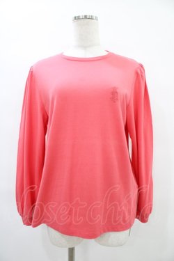 画像1: Jane Marple / Monogram embroidery pullover  ピンク H-25-09-24-1030-JM-TO-KB-ZH