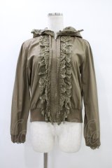 Jane Marple / コットンレースのフードブルゾン  カーキ H-25-09-24-1037-JM-JA-KB-ZH
