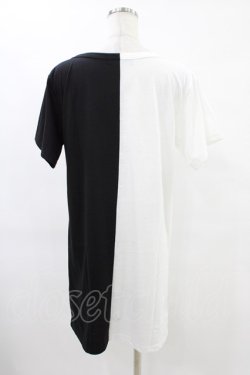 画像2: HELL CAT PUNKS / バイカラーロングTシャツSKULL F 黒×白 H-25-09-24-1038-PU-TO-KB-ZH