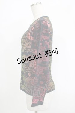 画像2: ALGONQUINS / グラデーションプリントロングスリーブカットソー  黒 H-25-09-24-053-AL-TO-KB-ZH