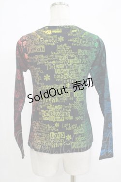 画像3: ALGONQUINS / グラデーションプリントロングスリーブカットソー  黒 H-25-09-24-053-AL-TO-KB-ZH