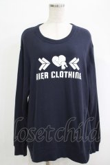 NieR Clothing / プリントLONG CUTSEW  ネイビー H-25-09-24-054-PU-TO-KB-ZH