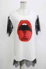 画像1: 【SALE】HELL CAT PUNKS / レーススリーブTシャツワンピース F 白 H-25-09-24-055-PU-OP-KB-ZT493 (1)