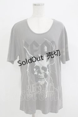 画像1: WORLD WIDE LOVE！(Rydia) / スカルユーズドTシャツ  グレー H-25-09-24-057-PU-TO-KB-ZT1018A