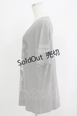 画像2: WORLD WIDE LOVE！(Rydia) / スカルユーズドTシャツ  グレー H-25-09-24-057-PU-TO-KB-ZT1018A
