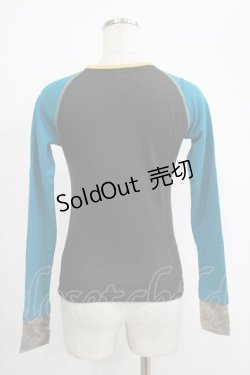 画像3: ALGONQUINS / 切替ロングスリーブカットソー  黒×青 H-25-09-24-060-AL-TO-KB-ZH