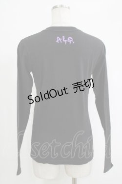 画像3: ALGONQUINS / プリントロングスリーブカットソー  黒 H-25-09-24-061-AL-TO-KB-ZH