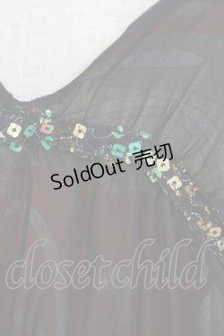 画像4: ALGONQUINS / プリントジョーゼットキャミワンピース  黒 H-25-09-24-006-AL-OP-KB-ZH