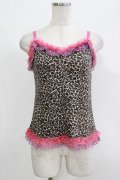 SEXY DYNAMITE LONDON / レオパードレースキャミ  ベージュ×ピンク×パープル H-25-09-24-066-PU-TO-KB-ZH