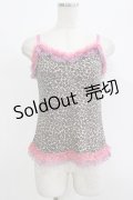 SEXY DYNAMITE LONDON / レオパードレースキャミ  ベージュ×ピンク×パープル H-25-09-24-066-PU-TO-KB-ZH