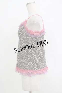 画像2: SEXY DYNAMITE LONDON / レオパードレースキャミ  ベージュ×ピンク×パープル H-25-09-24-066-PU-TO-KB-ZH