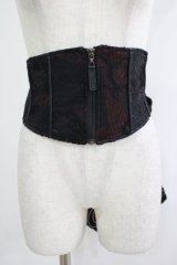 Qutie Frash / リボン帯ベルト  黒 H-25-09-24-078-QU-ZA-KB-ZH