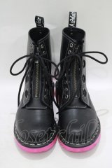Dr.Martens （Getta Grip） / JUNGLE ZIP BOOTS UK6(約25cm) ブラック×ピンクソール H-25-09-24-083-PU-SH-KB-ZH