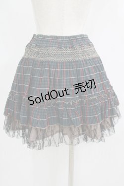 画像3: ALGONQUINS / 裾チュールチェックスカート  グリーン H-25-09-24-010-AL-SK-KB-ZH