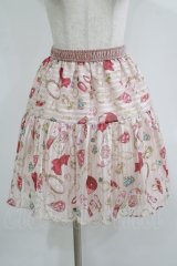 Jane Marple / 宝石ギャザースカート  ピンク H-25-09-24-011-JM-SK-KB-ZH