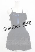 MARBLE / フリルミニワンピース  黒×青 H-25-09-24-013-GO-OP-KB-ZH