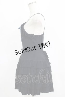 画像2: MARBLE / フリルミニワンピース  黒×青 H-25-09-24-013-GO-OP-KB-ZH