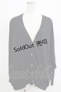 画像1: WORLD WIDE LOVE！(Rydia) / デッドスマイルスターカーディガン  黒 H-25-09-24-019-PU-TO-KB-ZH