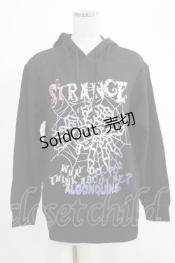 画像1: ALGONQUINS / プリントプルパーカー  黒 H-25-09-24-021-AL-TO-KB-ZH