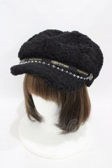 Triple fortune / プードルファー帽子  黒 H-25-09-25-1001-EL-AC-KB-ZH