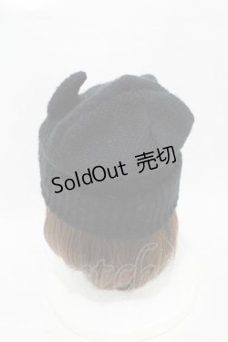 画像2: HELL CAT PUNKS / 角付きニット帽  黒 H-25-09-25-1004-PU-AC-KB-ZH