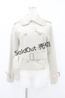 画像1: Jane Marple / フリルトレンチジャケット  ベージュ H-25-09-25-1042-JM-JA-KB-ZH