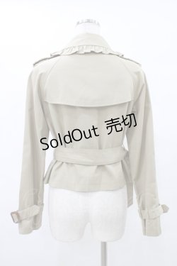 画像2: Jane Marple / フリルトレンチジャケット  ベージュ H-25-09-25-1042-JM-JA-KB-ZH