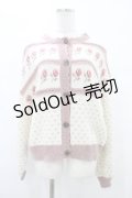 merry jenny / flower gardenニットカーディガン  ピンク H-25-09-25-1043-LO-TO-KB-ZH