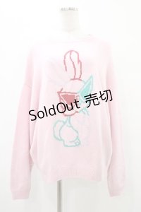 Candy Stripper / COOL BUNNY KNIT  ピンク H-25-09-25-1044-PU-TO-KB-ZH