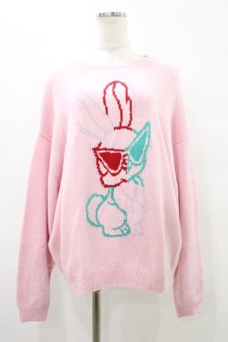 画像1: Candy Stripper / COOL BUNNY KNIT  ピンク H-25-09-25-1044-PU-TO-KB-ZH