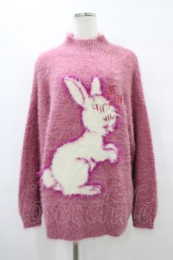 画像1: Candy Stripper / SITTING BUNNY KNIT  ラベンダー H-25-09-25-1045-PU-TO-KB-ZH