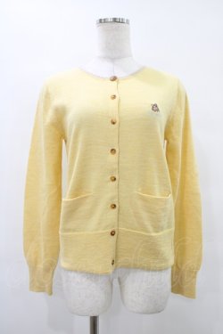 画像1: Jane Marple / gabrielleエンブロイダリーのカーディガン  イエロー H-25-09-25-1051-JM-TO-KB-ZH