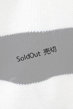 画像3: Candy Stripper / HIDE BUNNY BORDER KNIT  ホワイト×ブラック H-25-09-25-1054-PU-TO-KB-ZH