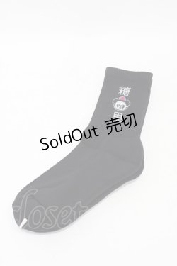 画像1: Candy Stripper / PEPE RIB SOCKS  黒 H-25-09-25-1006-PU-ZA-KB-ZH