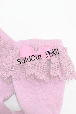 画像2: Shirley Temple / レースラメソックス 22〜24cm ピンク H-25-09-25-1007-ET-ZA-KB-ZH