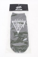 KRY CLOTHING / スニーカーソックス  黒 H-25-09-25-1012-EL-ZA-KB-ZH