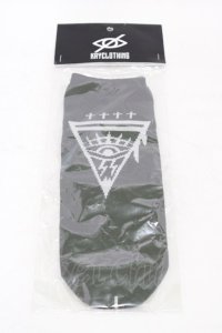 KRY CLOTHING / スニーカーソックス  黒 H-25-09-25-1012-EL-ZA-KB-ZH