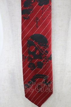 画像2: PUTUMAYO / スカルプリントネクタイ  赤 H-25-09-25-1013-PT-ZA-KB-ZH